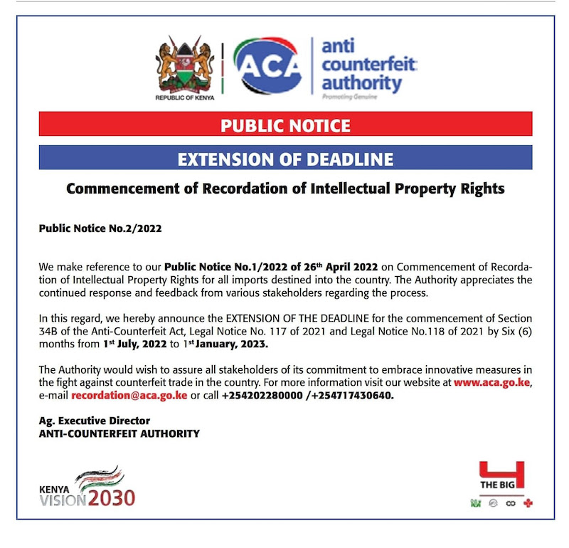 Kenya ACA IP rights