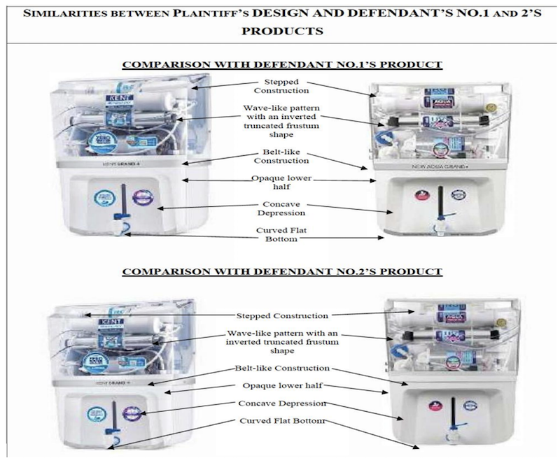 Water purifiers design infringement graphic 2