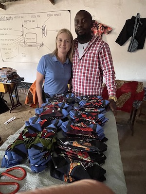 WISSP Sue and Rosten at Dzaleka tailoring